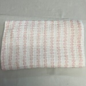 Aden + Anais Pink and White Striped swaddle Blanket